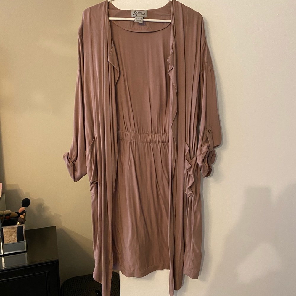 Dusty rose sweater jacket